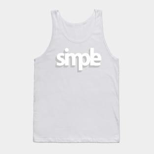 Simple (3D white) Tank Top